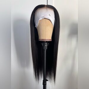 Klaiyi Yaki Straight Put On & Go Precut Glueless 7x5 Lace